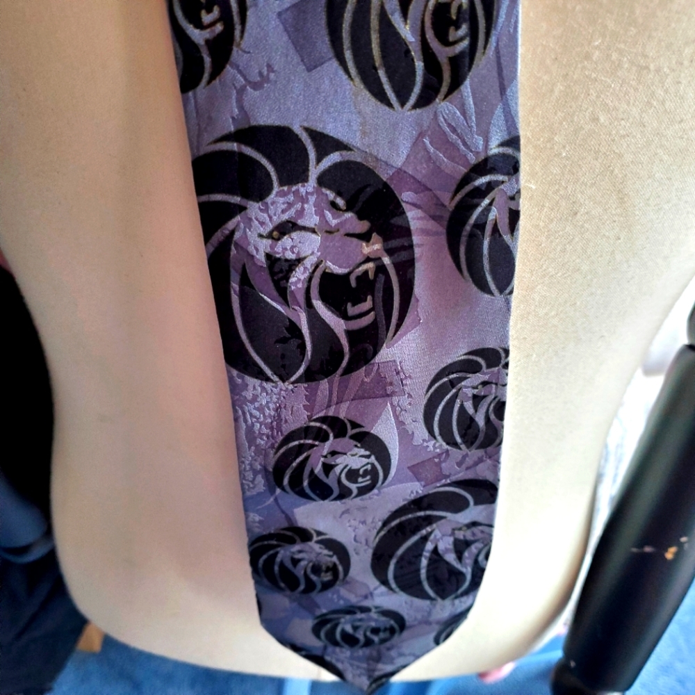 MGM Grand The Lion King Limited Edition Grey Silk Tie